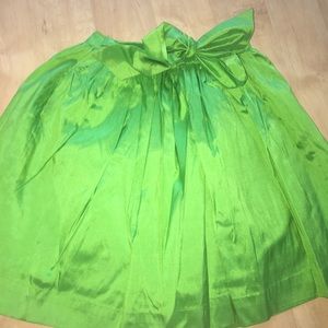 jeanie johnsen green silk kids skirt